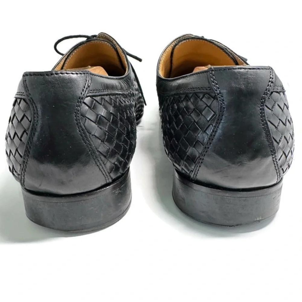 PAUL FREDRICK WOVEN LEATHER SHOES